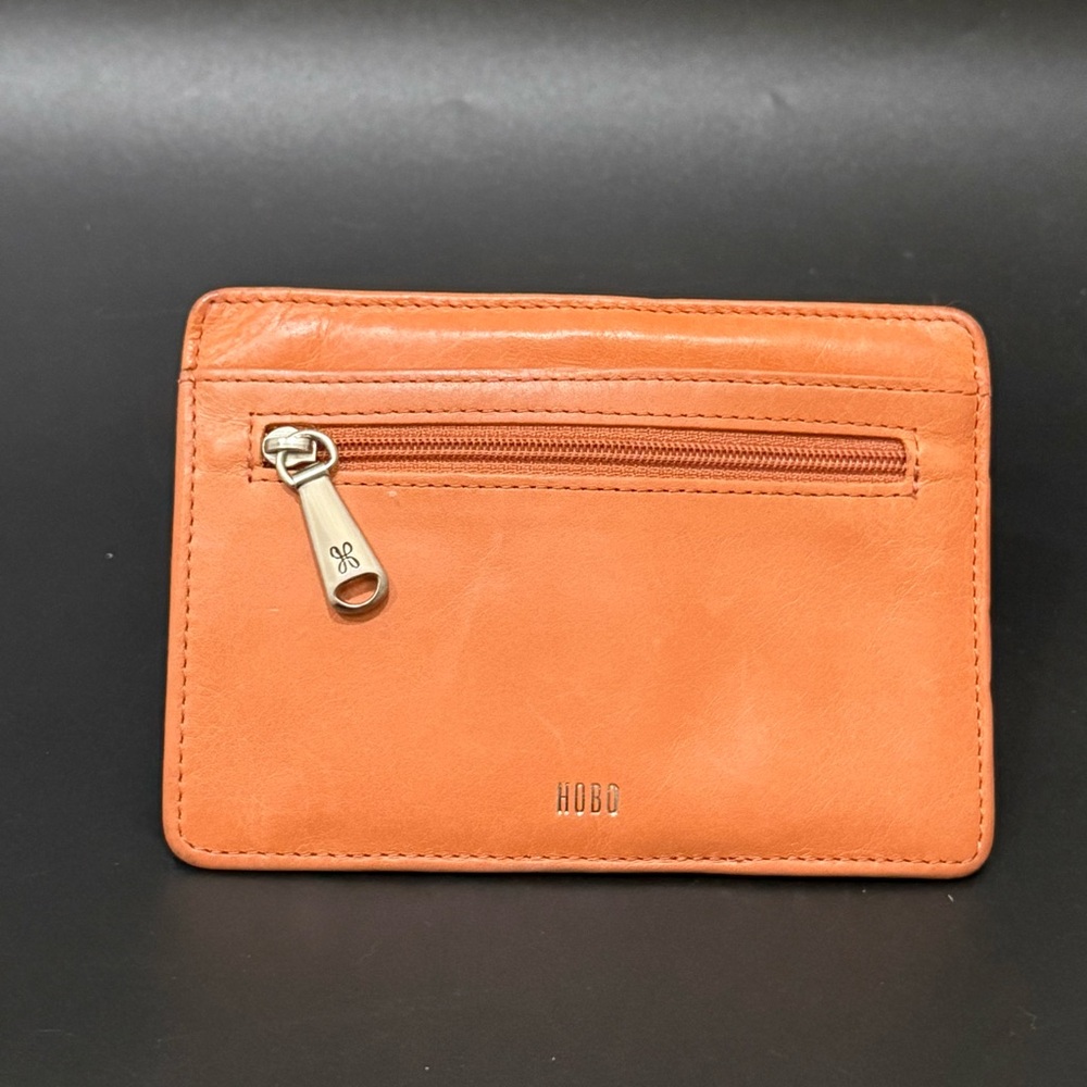 HOBO International Euro Card Case Credit Card Holder Butterscotch Leather Wallet